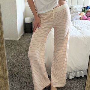 Button Up Striped Pants